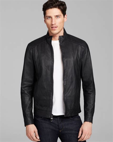 michael kors glanzjacke herren|Michael Kors leather jacket.